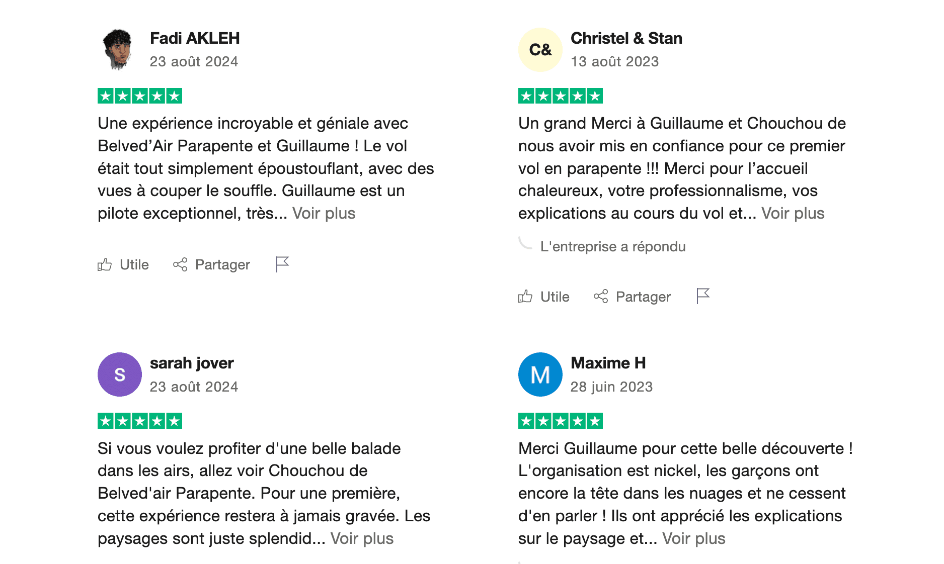 trustpilot belvedair parapente