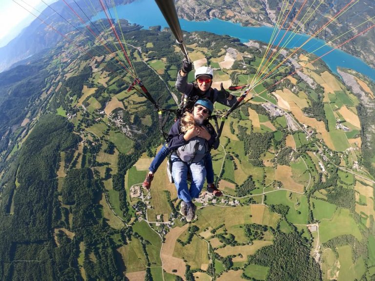 Saut en Parapente Montclar sur le lac