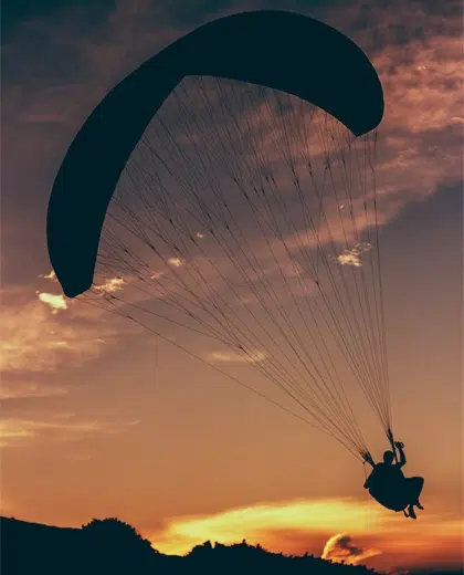 sunset vol parapente